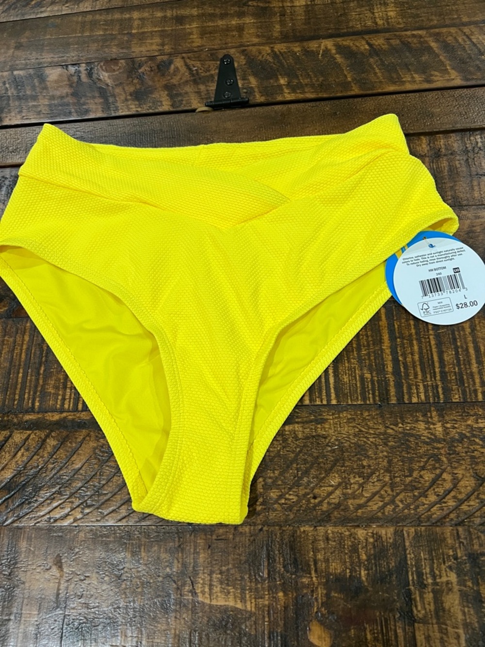 Tummy Control High Waist Swim Bottoms - Bright Yellow